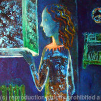 At the window