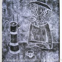 Lady with a coffee pot
