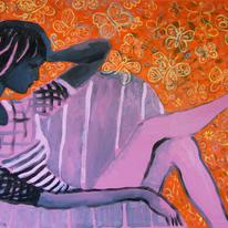 Pink dreams, orange butterflies