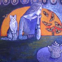 hidden Painting blue lady with…