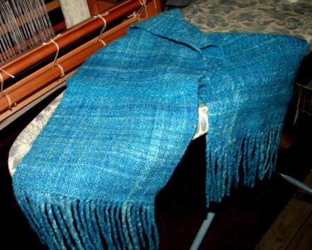 'Phoenix' - a unique, handspun, handwoven scarf.