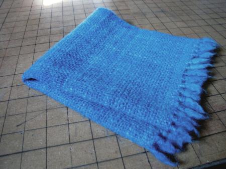 Fulled square ready for mittens