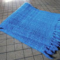 Fulled square ready for mittens