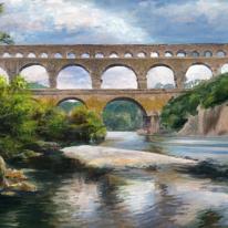 Pont du Gard, aqueduct, Languedoc, 2