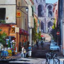 Rue Voltaire and the Roman Arena, Arles
