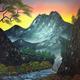 mountain falls | | | oil on canvas mountain falls
