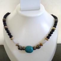 Onyx & Green turquiose necklace