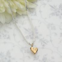 Gold Collection- 9ct Yellow and White Gold Heart Necklace £189