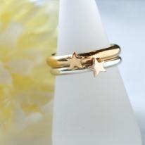 Gold Collection- 9ct Yellow and White Gold Star 2 Rings £415