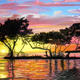 Sunset over the lake