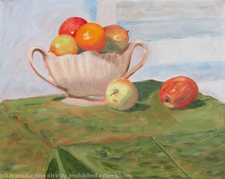 Fruit on a Green Cloth
