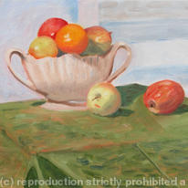 Fruit on a Green Cloth