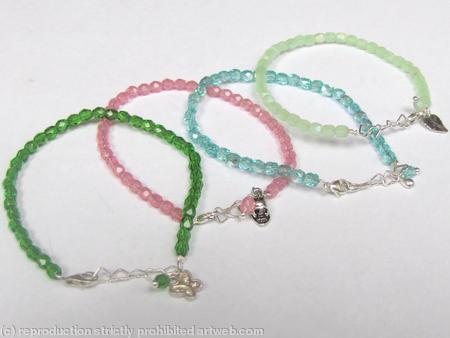 Crystal charm bracelets