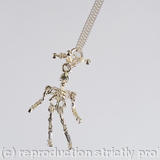 Skull Collection - The Saint - Sterling silver with Skeleton charm and tiny freshwater pearls