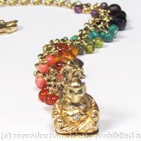 Chakra Buddha Necklace in 9ct Gold