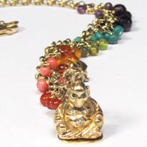 Chakra Buddha Necklace in 9ct Gold