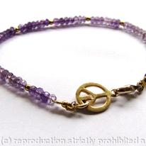 Peace with amethysts bracelet