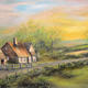 Dawn over country cottages