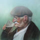 Old man drinking beer