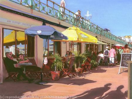 Brighton Beach Cafes by Paul Winder (print)