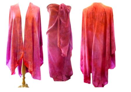 Vermillion  Magenta cape sarong
