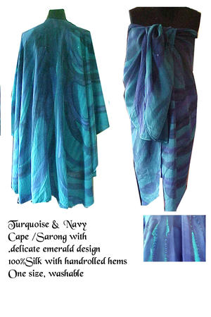 blue turquoise cape