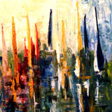 A colourful start SOLD - Oil on canvas