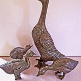 Duck family - Bronze resin