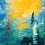 Sunburst - Oil on block canvas