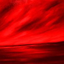 hidden Low Tide in Deep Red