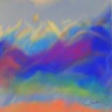 Mountain Range, Venice - Oil Pastel on pastel paper