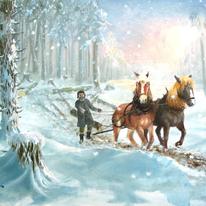 logging with horses
