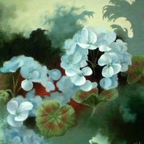 White geraniums