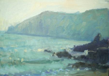 Penlee from Girt Beach, Winter Morning Sun