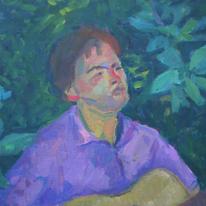 Guitarist in a Summer Garden