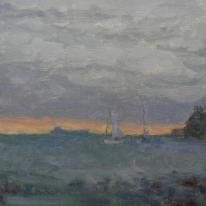 Sailing Boats and Ship, Late Autumn Morning (DRANG GALLERY)