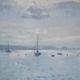 Moored-off Boats, September… | (sold) | 22 x 22cm | Oil on muslin on board Moored-off Boats, September…