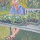 The Gardener Reading… | | 34 x 42cm | Oil on board The Gardener Reading…
