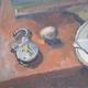 Still Life with Padlock,… | | 32 x 27cm | Oil on board Still Life with Padlock,…