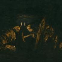 two miners at coal face