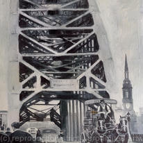 Jacks Travels Continue. Dog Crosses The Tyne Bridge