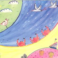 TWO BIRDIES and THREE DANCING CRABS Code 5S6
