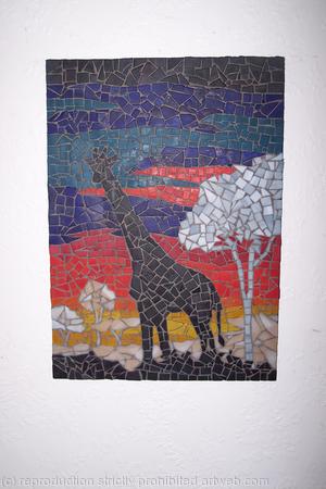 giraffe sunset