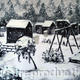 sheds in the snow