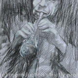 jazz night - charcoal on the paper