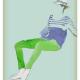 green pants