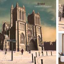 Bristol cathedral in the snow