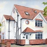 house portrait example - watercolour