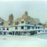 Magdalene Street and Northampton Street, Cambridge - watercolour