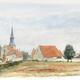 Normandy village | £15 | 23 x 13cm | watercolour Normandy village